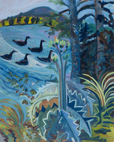 Geese Going North - 24w x 30h Oil on Canvas SOLD!