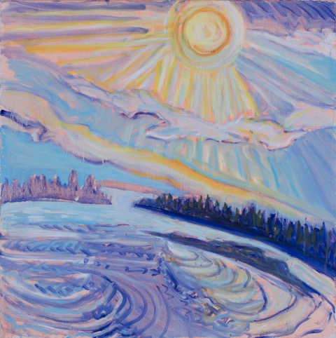 August Sun Over Lime Island - 24 in x 24 in