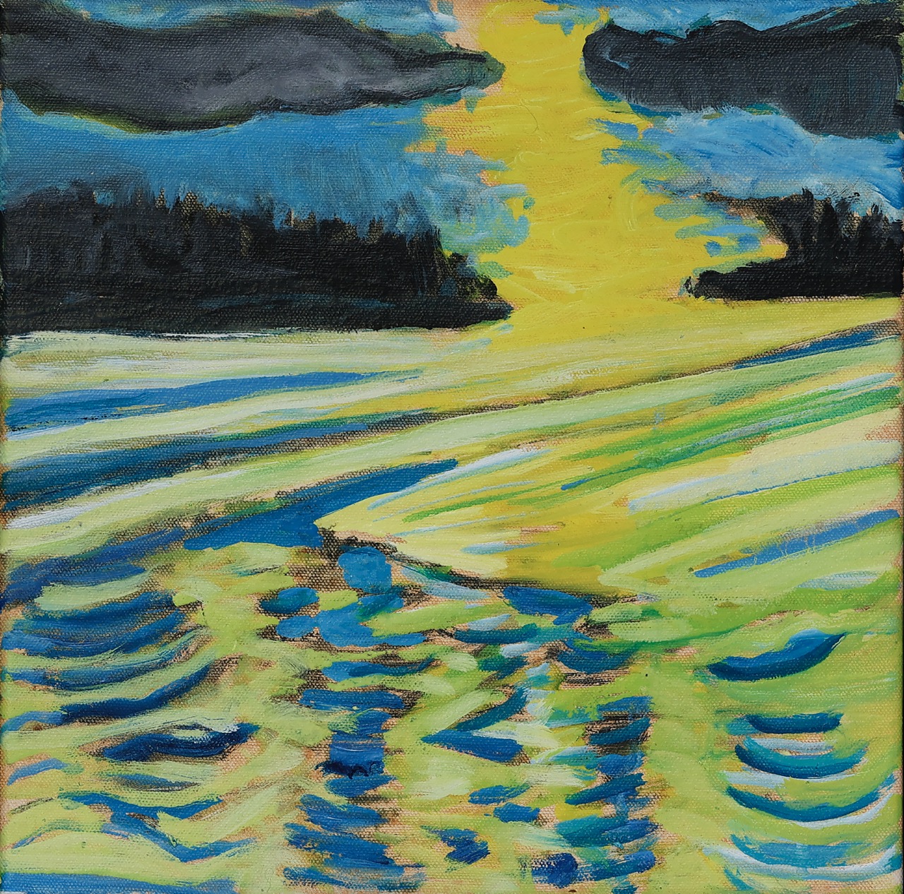 Blinding Sun 12 in x 12 in 2022 - SOLD!