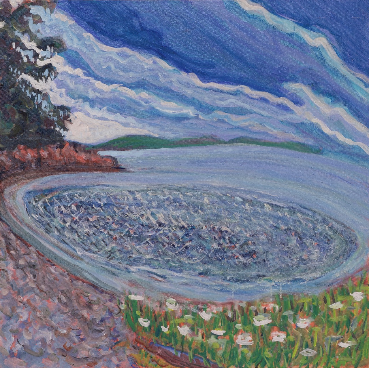 Town Beach Cove 24 in x 24 in 2023