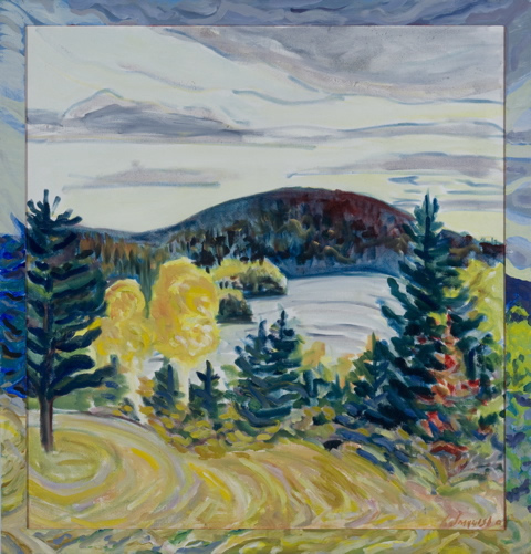 Shin Pond, Davis Ridge - 44w x 42h Oil on Linen