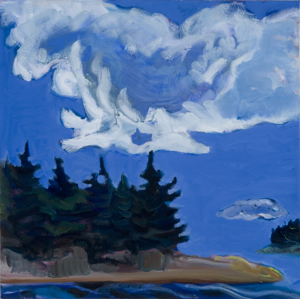 Cloud like a Raptor - 20w x 20h Oil on Canvas
