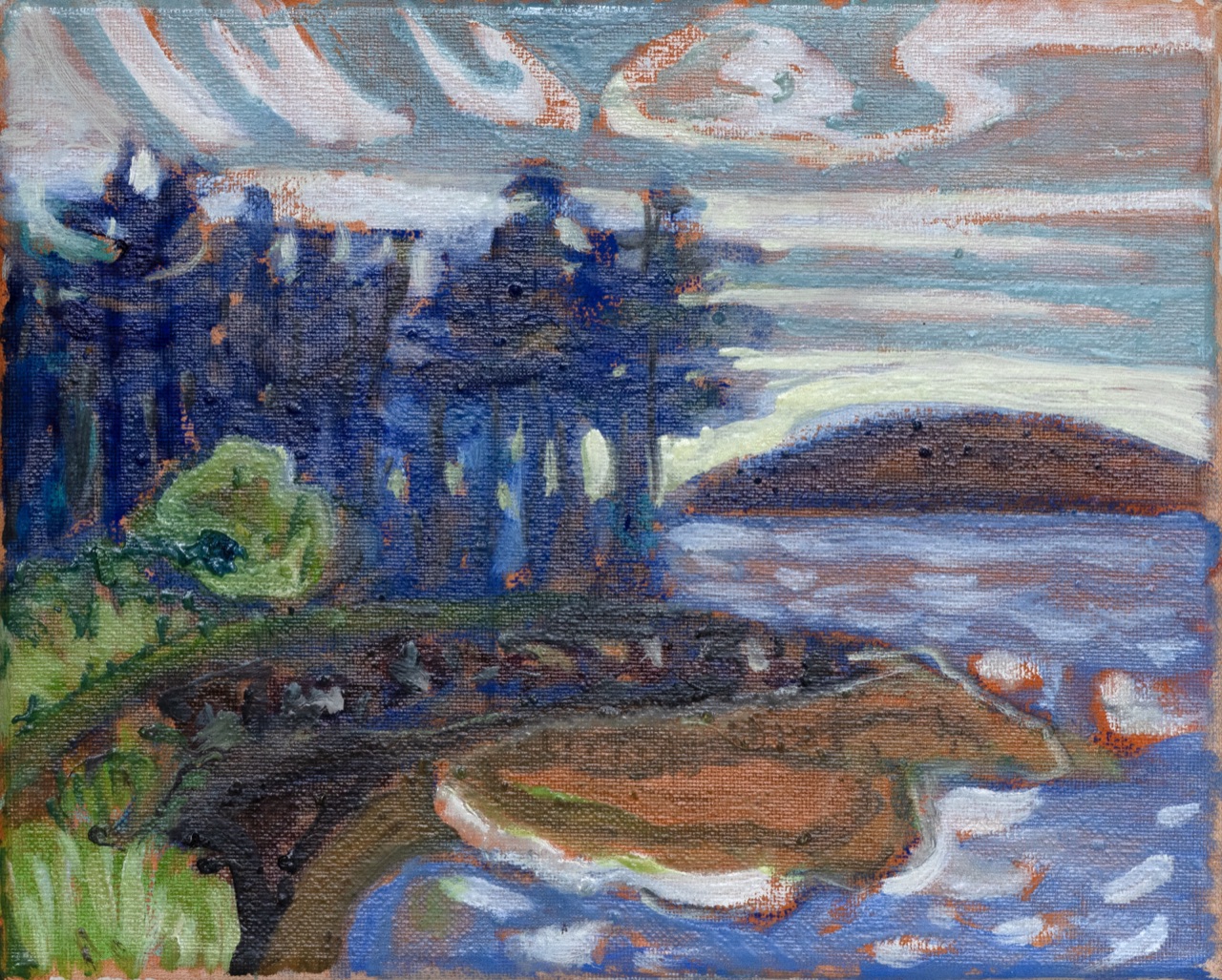 Blue Trees 8 in x 10 in 2026