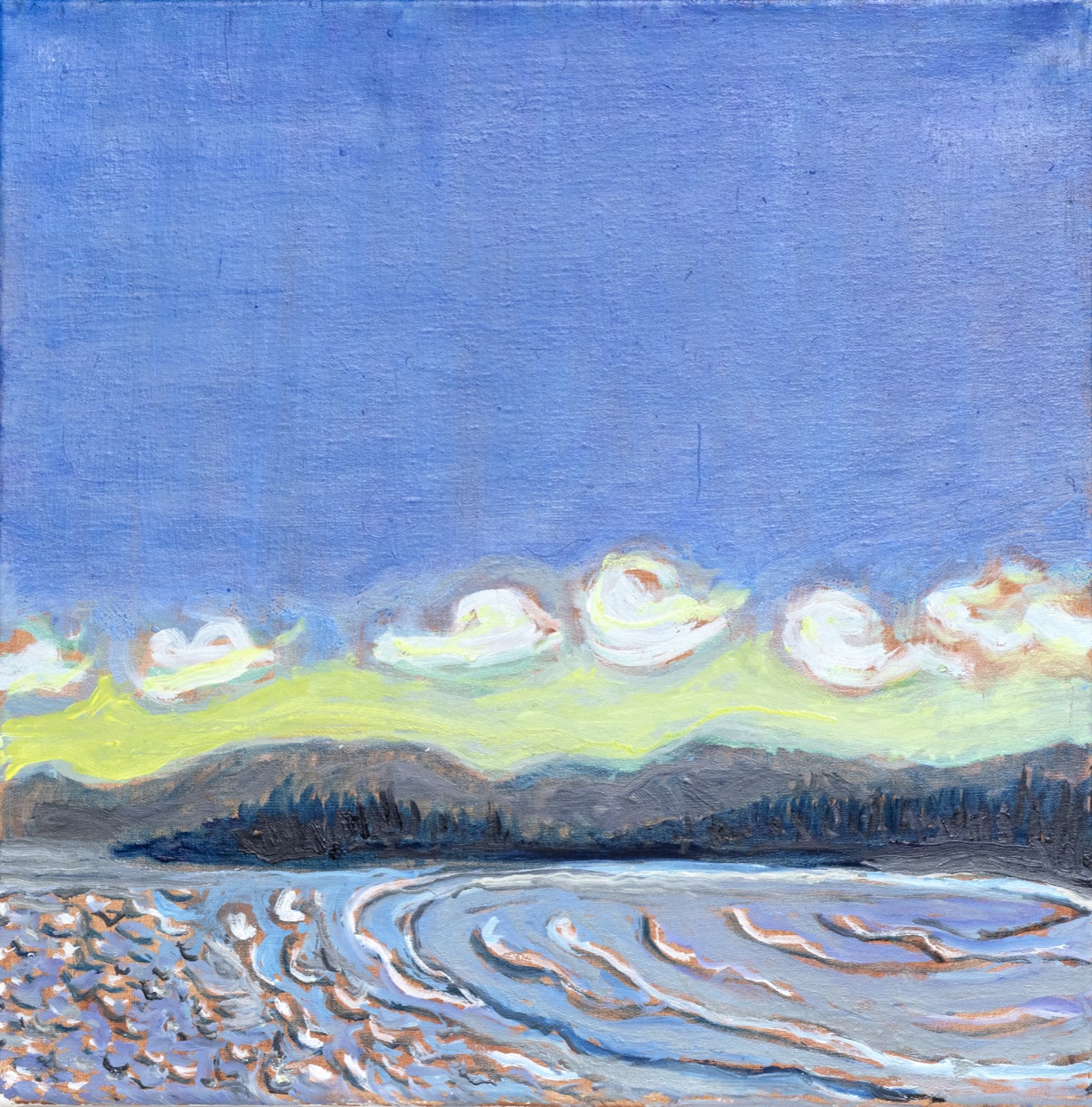 Clouds Parading Into Night 20 in x 20 in 2026