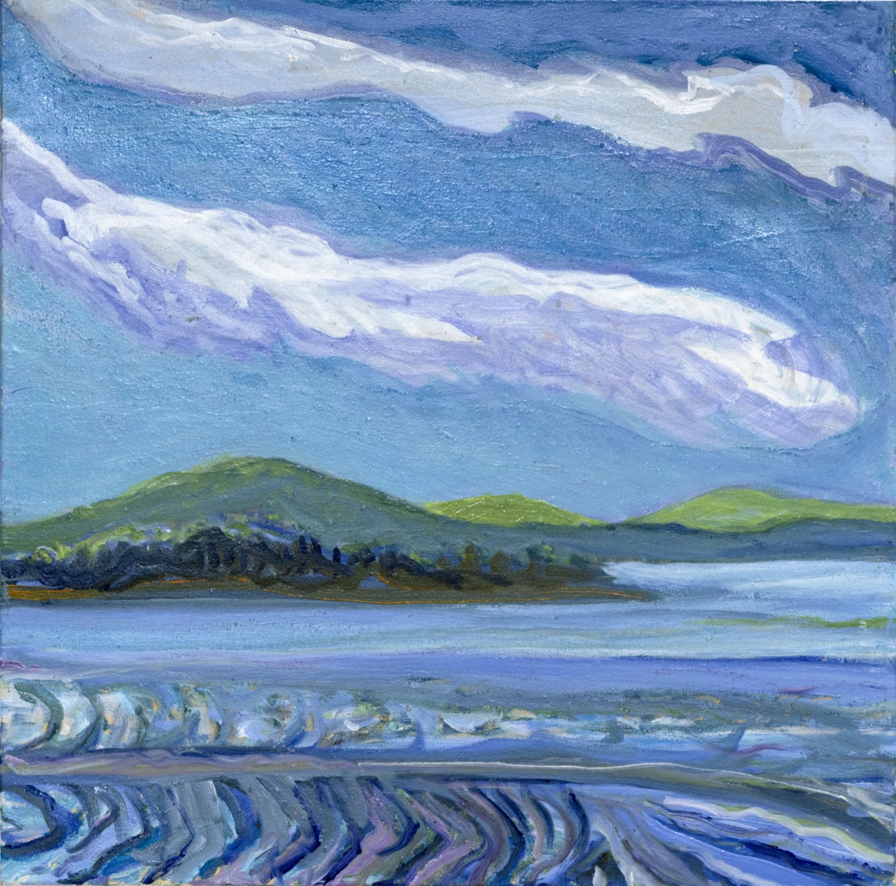 Fair Weather Over Spruce 20 in x 20 in 2026