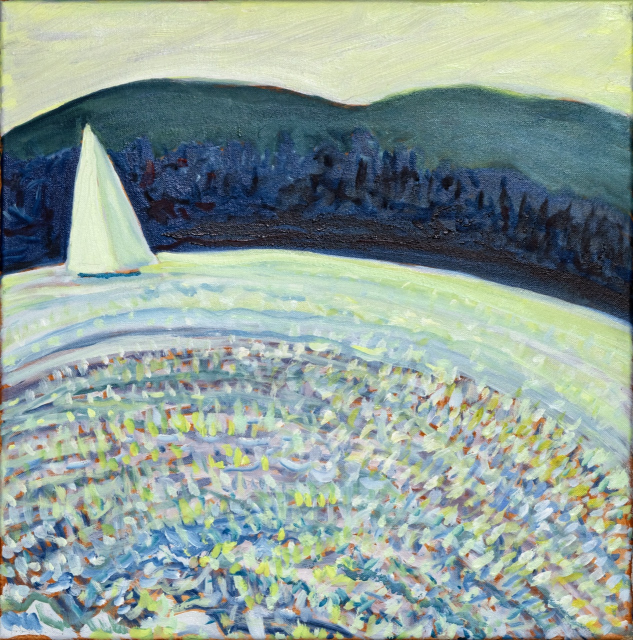 Sailing Through Light 20 in x 20 in 2025